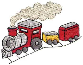 Toy Train Machine Embroidery Design