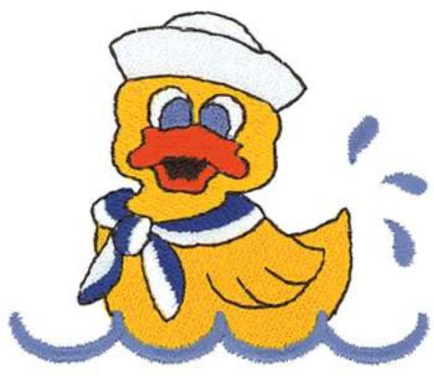 Picture of Duck In Water Machine Embroidery Design