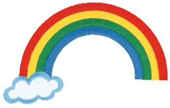 Rainbow & Cloud Machine Embroidery Design