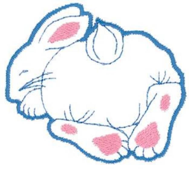 Picture of Rabbit Outline Machine Embroidery Design