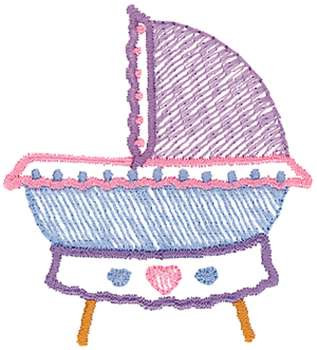 Baby Bassinet Machine Embroidery Design