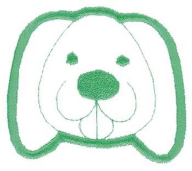 Picture of Puppy Head Outlines Machine Embroidery Design