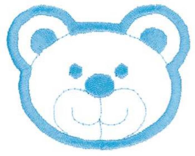Picture of Bear Head Outline Machine Embroidery Design