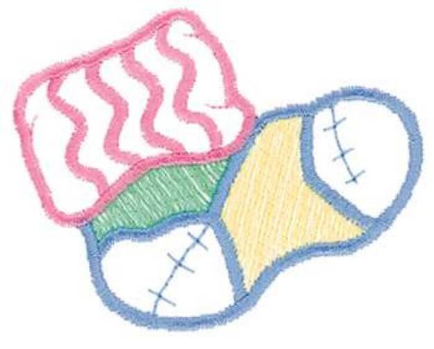 Picture of Baby Bootie Outline Machine Embroidery Design