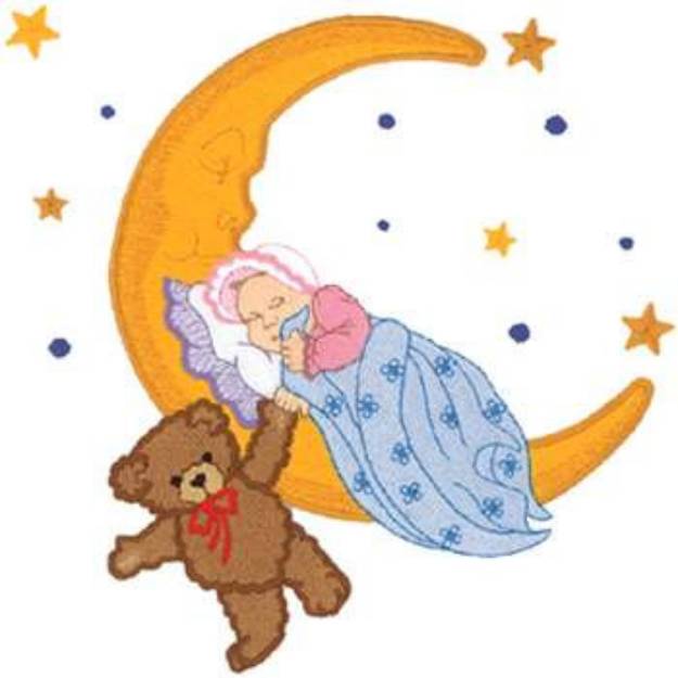 Picture of Sleeping Baby Machine Embroidery Design