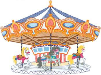 Carousel Machine Embroidery Design