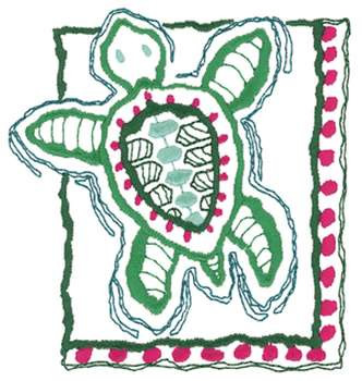 Turtle Outline Machine Embroidery Design
