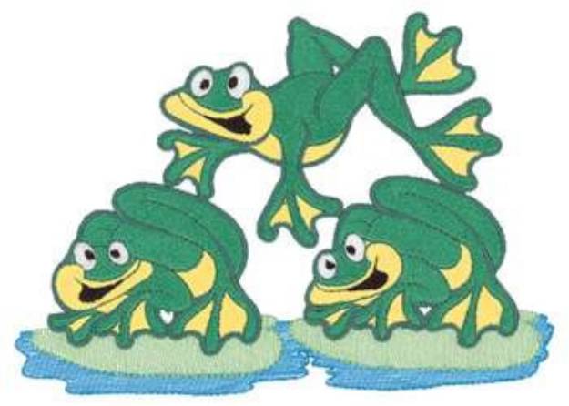 Picture of Leap Frogs Machine Embroidery Design