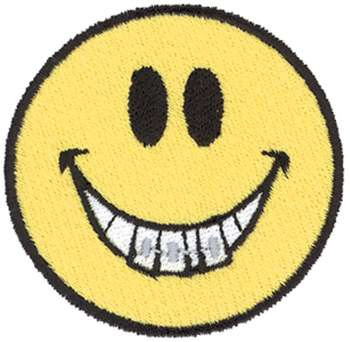 Smiley With Braces Machine Embroidery Design
