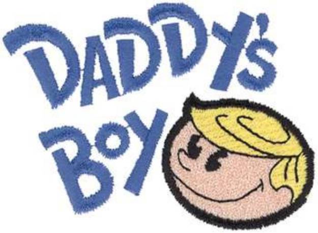 Picture of Daddys Boy Machine Embroidery Design