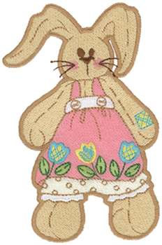 Stitched Bunny Machine Embroidery Design