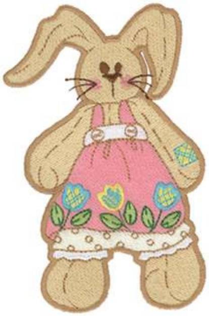 Picture of Stitched Bunny Machine Embroidery Design