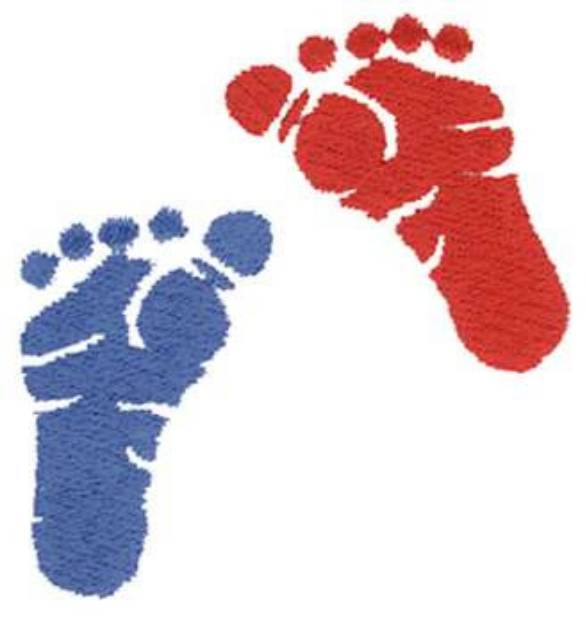 Picture of Footprints Machine Embroidery Design