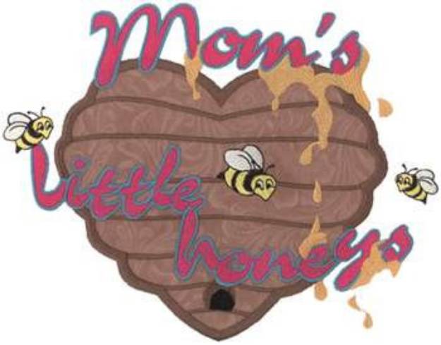 Picture of Moms Honeys Applique Machine Embroidery Design