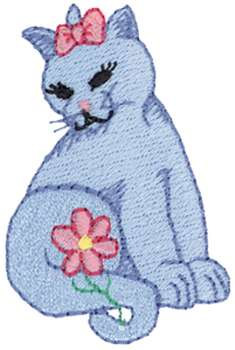 Dainty Kitty Machine Embroidery Design