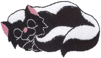 Sleeping Skunk Machine Embroidery Design
