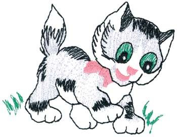Kitten Machine Embroidery Design
