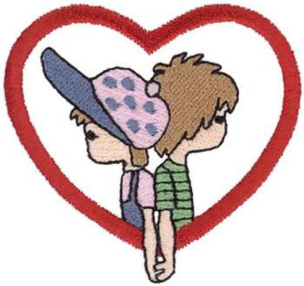 Picture of Boy & Girl Machine Embroidery Design