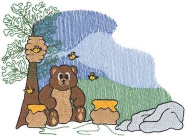 Picture of Honey Bear Machine Embroidery Design