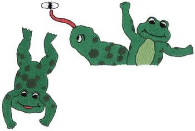 Picture of Frogs Pocket Topper Machine Embroidery Design