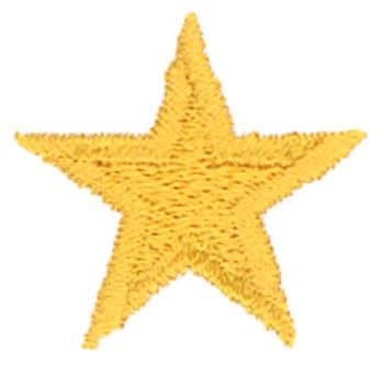 Gold Star Machine Embroidery Design