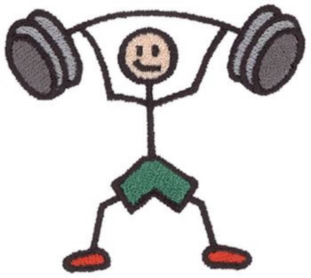 Picture of Weightlifter Machine Embroidery Design
