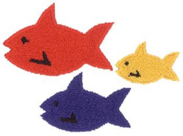 Picture of 3 Fish Machine Embroidery Design