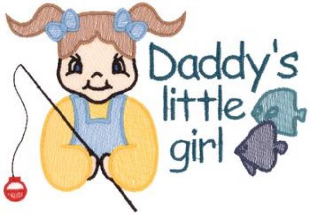 Picture of Daddys Little Girl Machine Embroidery Design