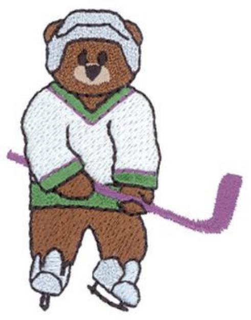 Picture of Hockey Bear Machine Embroidery Design