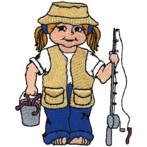 Picture of Fisher Girl Machine Embroidery Design