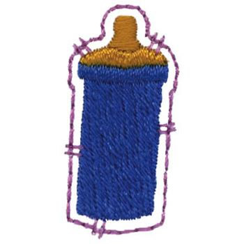 Baby Bottle Patch Machine Embroidery Design