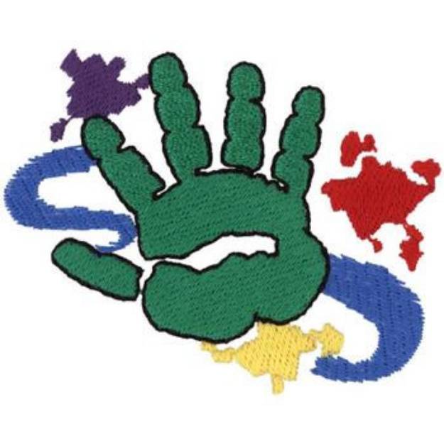 Picture of Fingerpaint Machine Embroidery Design