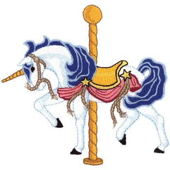 Unicorn Carousel Machine Embroidery Design