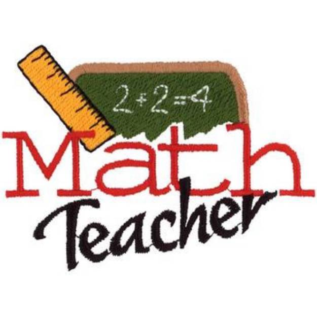 Picture of Math Teacher Machine Embroidery Design