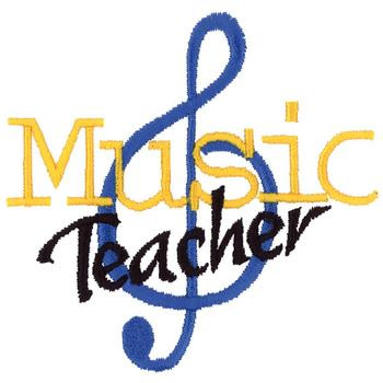 Music Teacher Machine Embroidery Design