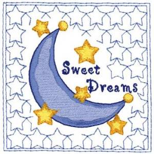 Picture of Sweet Dreams Quilt Square Machine Embroidery Design
