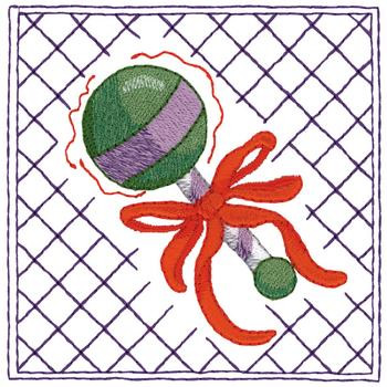 Rattle Quilt Square Machine Embroidery Design