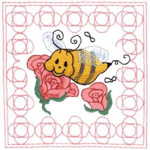 Picture of Bee Quilt Square Machine Embroidery Design