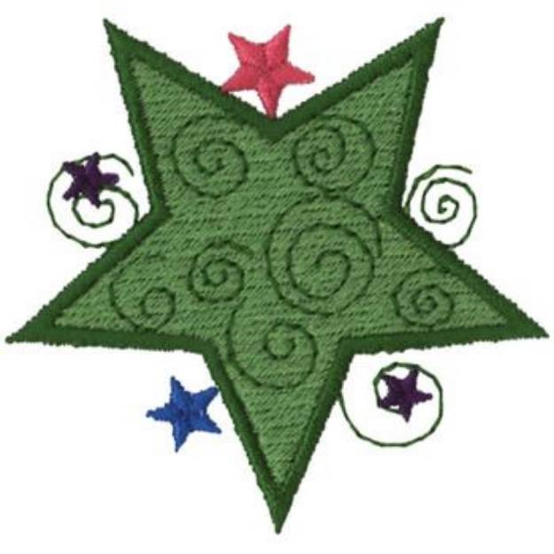 Picture of Stars Machine Embroidery Design