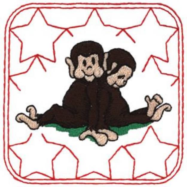 Picture of Monkeys Machine Embroidery Design
