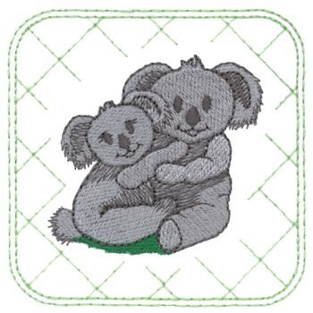 Koala Bears Machine Embroidery Design