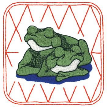 Frogs Machine Embroidery Design