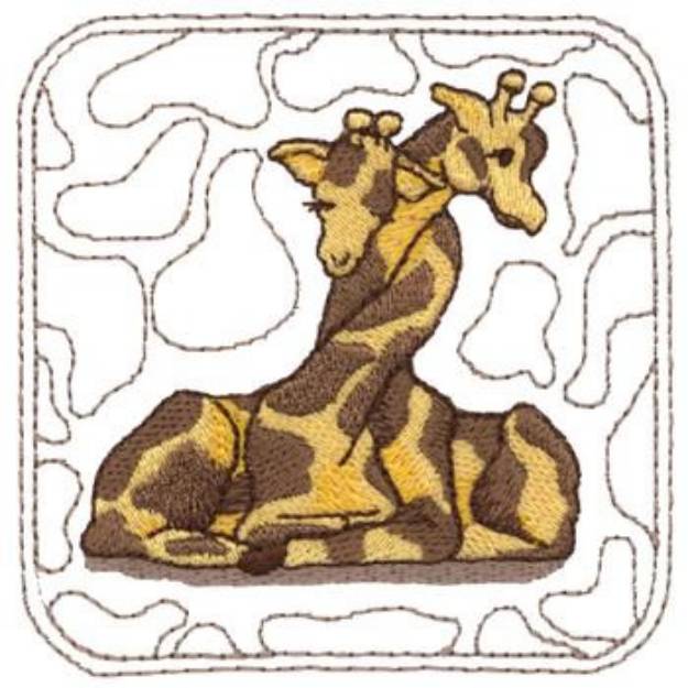 Picture of Giraffes Machine Embroidery Design