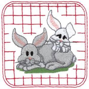Picture of Bunnies Machine Embroidery Design
