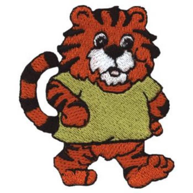 Picture of Tiger In A Shirt Machine Embroidery Design