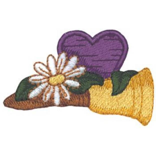 Picture of Bell & Flower Machine Embroidery Design