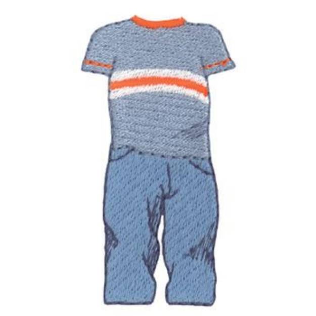 Picture of Boys Outfit 1 Machine Embroidery Design