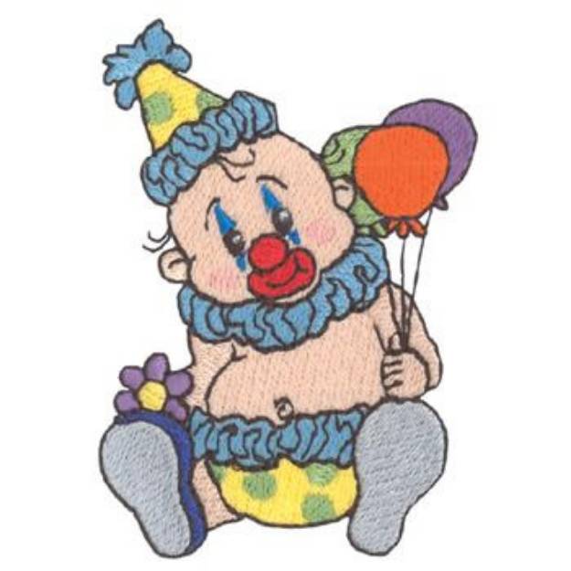Picture of Baby Clown Machine Embroidery Design