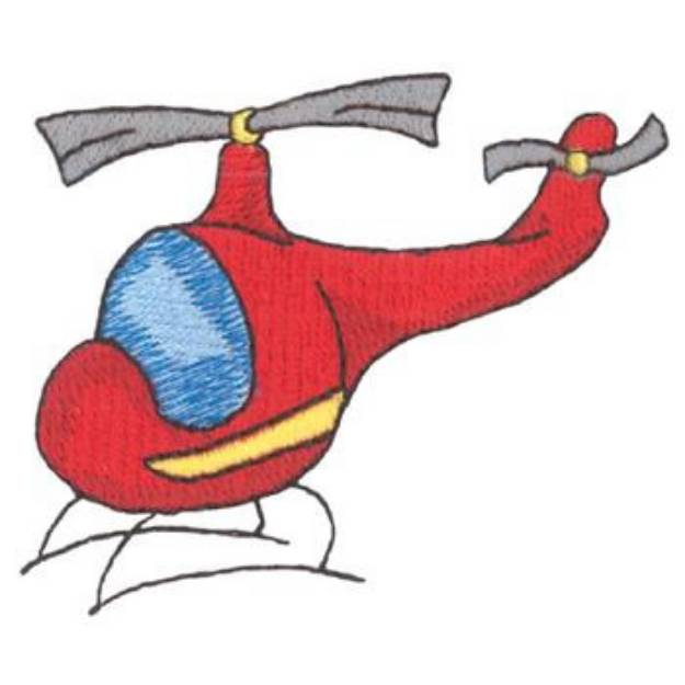 Picture of Toy Helicopter Machine Embroidery Design