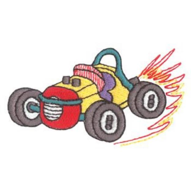 Picture of Little Race Car 2 Machine Embroidery Design
